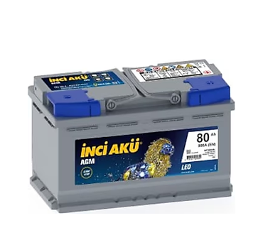 İnci Agm Leo 12 V 80 Ah 800 CCA Start-Stop Akü